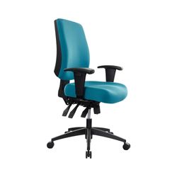 Buro Tidal Mid Back Chair with Arms Teal