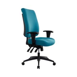 Buro Tidal High Back Chair with Arms Teal