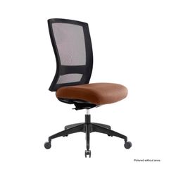 Buro Mentor Chair Mesh Back with Arms SafeTex Rust