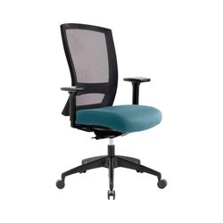 Buro Mentor Chair Mesh Back with Arms SafeTex Cobalt