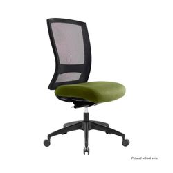 Buro Mentor Chair Mesh Back with Arms SafeTex Olive