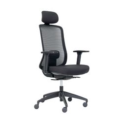 Buro Elan Chair Mesh Back With Arms & Headrest Black