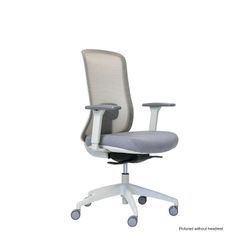 Buro Elan Chair Mesh Back With Arms & Headrest Grey