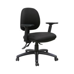 Mondo Java Chair 3 Lever Mid Back with Arms Black