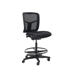 Mondo Tivoli Drafting Chair Mesh Back No Arms Black