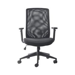 Mondo Gene Mesh Back Chair With Arms Black