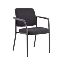Buro Lindis Visitor Chair 4 Leg with Arms Black Fabric