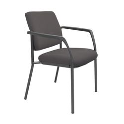 Buro Lindis Visitor Chair 4 Leg with Arms Charcoal Fabric