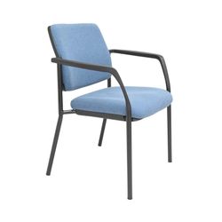 Buro Lindis Visitor Chair 4 Leg with Arms Cobalt Fabric