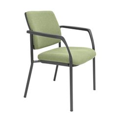 Buro Lindis Visitor Chair 4 Leg with Arms Olive Fabric