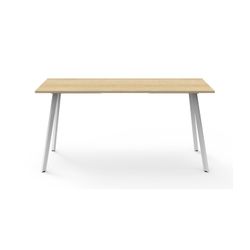 Rapid Eternity High Bar Table 2100mm White Base Natural Oak Top