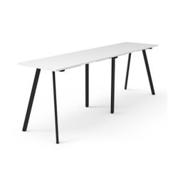 Rapid Eternity High Bar Table 3000mm Black Base Natural White Top