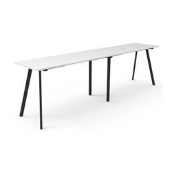 Rapid Eternity High Bar Table 3600mm Black Base Natural White Top