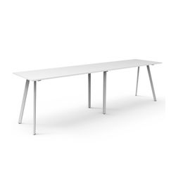 Rapid Eternity Deep High Bar Table 3600mm White Base Natural White Top