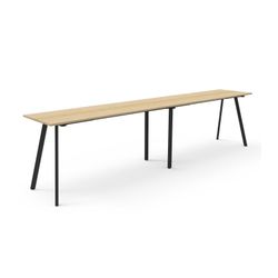 Rapid Eternity High Bar Table 4200mm Black Base Natural Oak Top