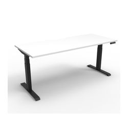Rapid Boost Plus Height Adjustable Desk Single Sided 1200mm Black Frame Natural White Top