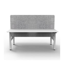 Rapid Boost Plus Height Adjustable Desk with Grey Eco Screen Back To Back 1800mm White Frame Natural White Top