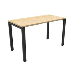 Deluxe Profile Steel Frame Table 1200mm Black Steel Frame Natural Oak Top