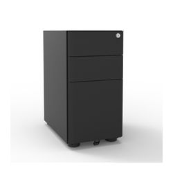 Eternity Slimline Mobile Pedestal 2 Box Drawers/1 File Drawer Black
