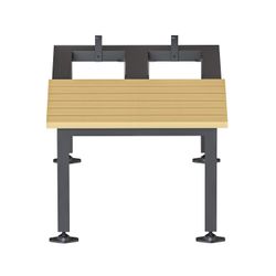 Rapid Bench Seat And Stand To Suit Bank of 2 Lockers Black/Teak