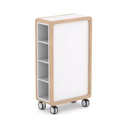 Rover Mobile Whiteboard 900x1620mm Timber & White