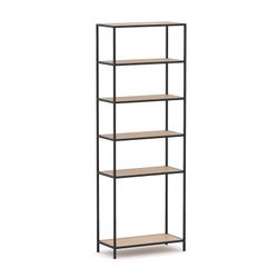 Rhodes Modular Shelf 1-Bay Configuration Black Frame W840mm x D400mm x H2383mm New Oak Ravine