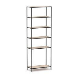 Rhodes Modular Shelf 1-Bay Configuration Black Frame W840mm x D400mm x H2383mm Nordic Maple