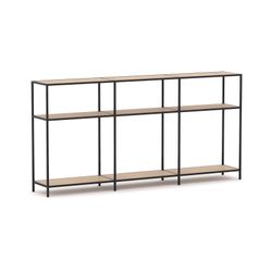 Rhodes Modular Shelf 3-Bay Configuration Black Frame W2480mm x D400mm x H1234mm New Oak Ravine