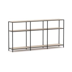 Rhodes Modular Shelf 3-Bay Configuration Black Frame W2480mm x D400mm x H1234mm Nordic Maple