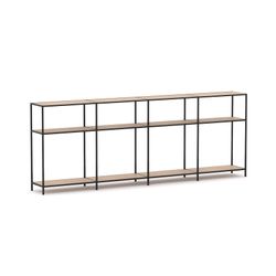 Rhodes Modular Shelf 4-Bay Configuration Black Frame W3300mm x D400mm x H1234mm New Oak Ravine