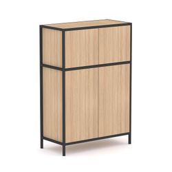 Rhodes Modular Shelf 1-Bay Credenza Configuration 1 New Oak Ravine
