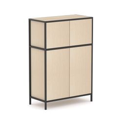 Rhodes Modular Shelf 1-Bay Credenza Configuration 1 Nordic Maple