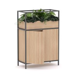 Rhodes Modular Shelf 1-Bay Credenza Configuration 5 New Oak Ravine