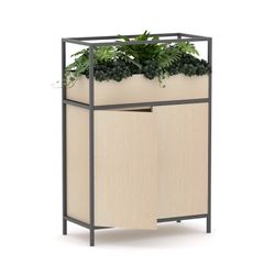 Rhodes Modular Shelf 1-Bay Credenza Configuration 5 Nordic Maple