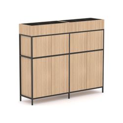 Rhodes Modular Shelf 2-Bay Credenza Configuration 4 New Oak Ravine