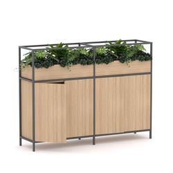 Rhodes Modular Shelf 2-Bay Credenza Configuration 5 New Oak Ravine