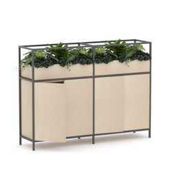 Rhodes Modular Shelf 2-Bay Credenza Configuration 5 Nordic Maple