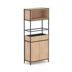 Rhodes Modular Shelf 1-Bay Shelving Configuration 1 New Oak Ravine