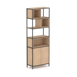 Rhodes Modular Shelf 1-Bay Shelving Configuration 2 New Oak Ravine