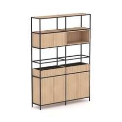 Rhodes Modular Shelf 2-Bay Shelving Configuration 4 New Oak Ravine