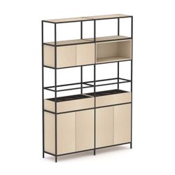 Rhodes Modular Shelf 2-Bay Shelving Configuration 4 Nordic Maple