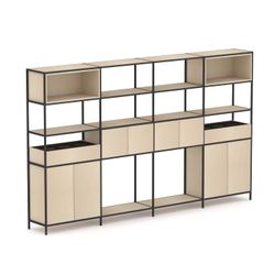Rhodes Modular Shelf 4-Bay Shelving Configuration 7 Nordic Maple