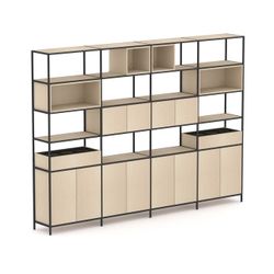 Rhodes Modular Shelf 4-Bay Shelving Configuration 8 Nordic Maple