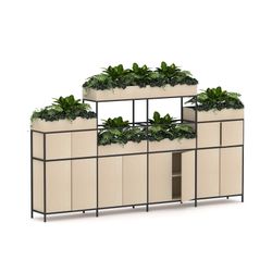 Rhodes Modular Shelf 4-Bay Shelving Configuration 11 Nordic Maple