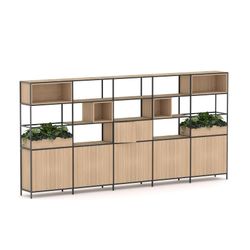 Rhodes Modular Shelf 5-Bay Shelving Configuration 9 New Oak Ravine