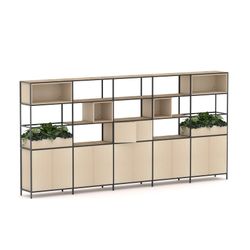 Rhodes Modular Shelf 5-Bay Shelving Configuration 9 Nordic Maple
