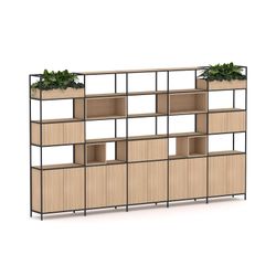 Rhodes Modular Shelf 5-Bay Shelving Configuration 10 New Oak Ravine