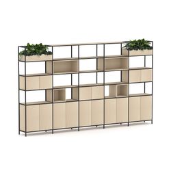 Rhodes Modular Shelf 5-Bay Shelving Configuration 10 Nordic Maple