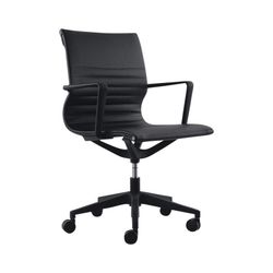 Buro Diablo Chair Medium Back With Arms Black PU