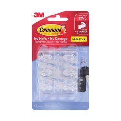 Command Hooks 17006CLR-VP Mini Hooks Clear Value Pack 18